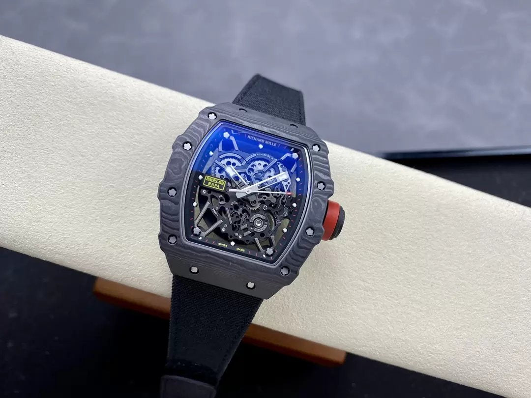 Richard Mille RM035-02 G+ Factory RM3502 Carbon NTPT Black Velcro Strap