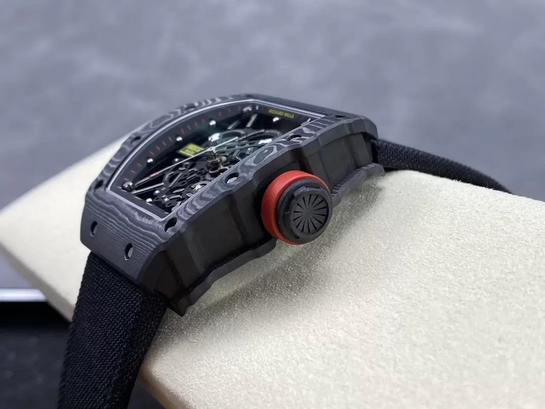 Richard Mille RM035-02 G+ Factory RM3502 Carbon NTPT Black Velcro Strap