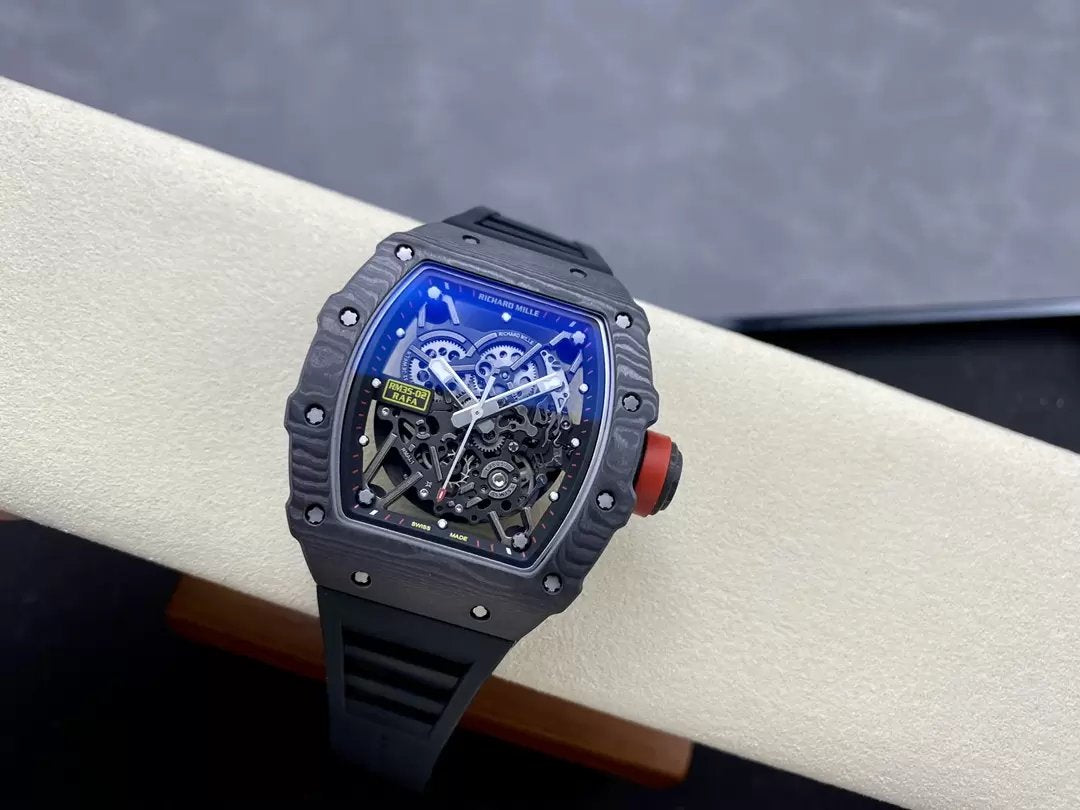 Richard Mille RM035-02 G+ Factory RM3502 Carbon NTPT Black Rubber Strap