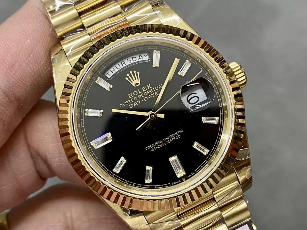 Rolex Day Date 40 m228238-0004 Cadran Noir 1:1 Meilleure Édition Version Contrepoids 183 Grammes