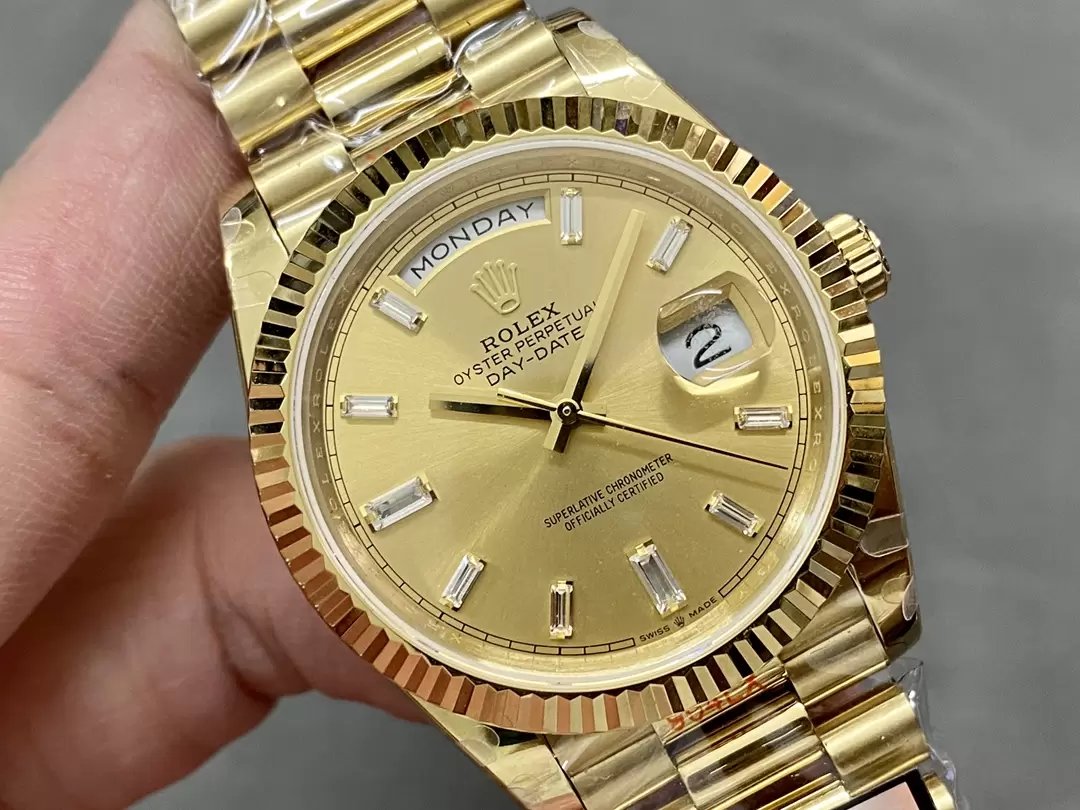 Rolex Day Date 40 m228238-0005 Cadran Jaune 1:1 Meilleure Édition Version Contrepoids 183 Grammes