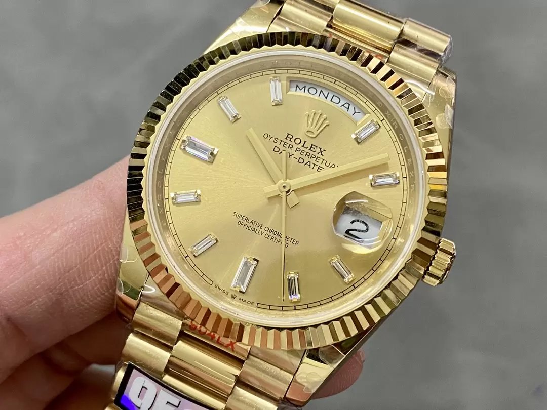 Rolex Day Date 40 m228238-0005 Cadran Jaune 1:1 Meilleure Édition Version Contrepoids 183 Grammes