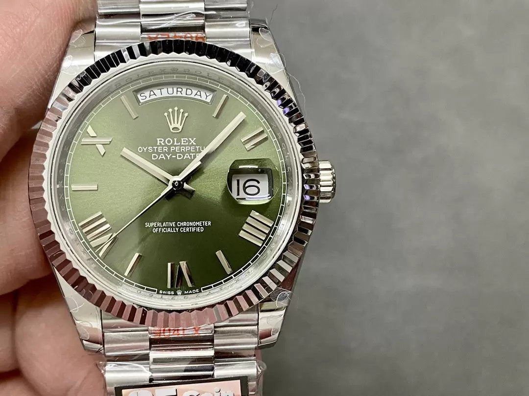 Rolex Day Date 40 m228236-0008 Cadran Vert 1:1 Meilleure Édition Version Contrepoids 183 Grammes QF Factory