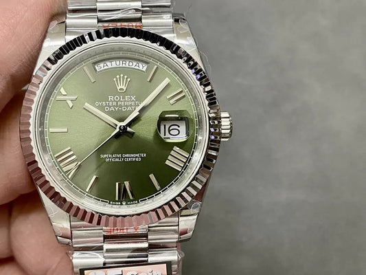 Rolex Day Date 40 m228236-0008  Green Dial 1:1 Best Edition Counterweight Version 183 Gram QF Factory