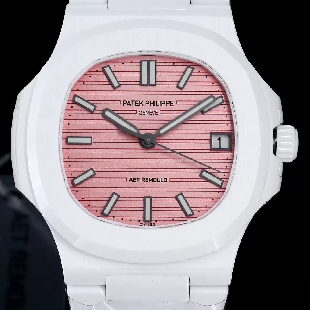 [AET modified] Patek Philippe Nautilus 5711 Ceramic Pink Dial 1:1  Best Edition