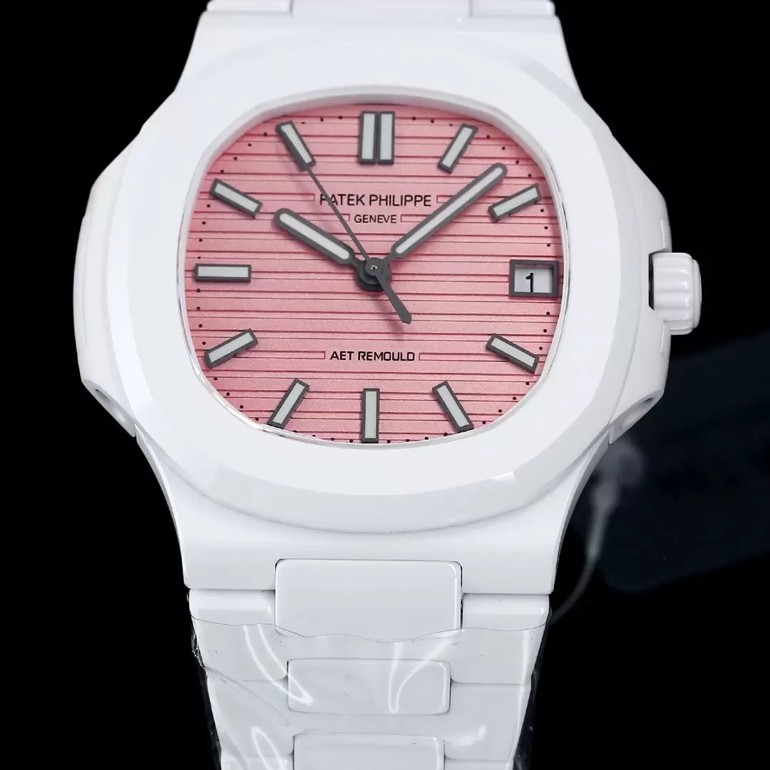 [AET modified] Patek Philippe Nautilus 5711 Ceramic Pink Dial 1:1  Best Edition