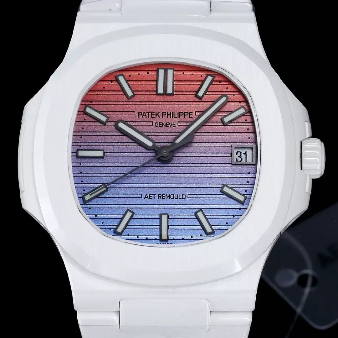 [AET modified] Patek Philippe Nautilus 5711 Ceramic gradient sunset Dial 1:1  Best Edition