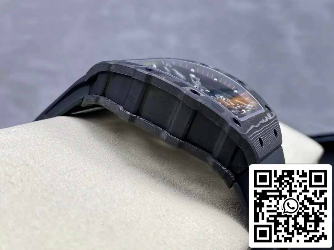 Richard Mille RM035-02 T+ Factory 1:1 Best Edition Carbon Fiber Case Black Rubber Strap
