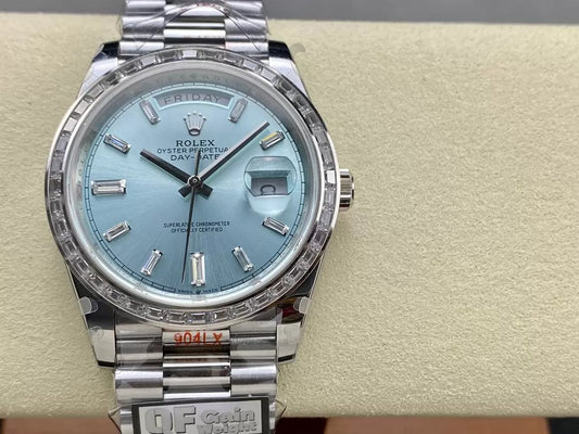 Rolex Day Date M228396tbr-0002 V5 40mm  QF Factory 1:1 Best Edition Tiffany Dial Bezel