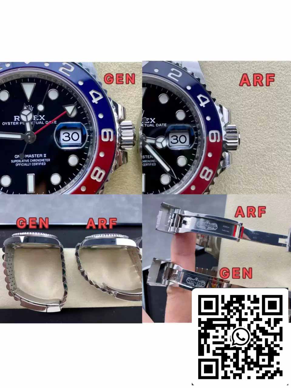 Rolex GMT Master II M126710BLRO-0001 Pepsi 1:1 Meilleure édition de AR Factory V4 mise à niveau Bracelet Jubilee