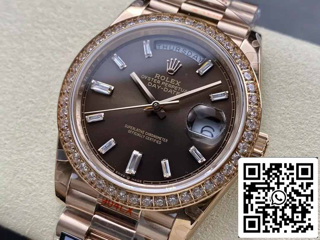 Rolex Day Date M228345RBR-0006 QF Factory 1:1 Best Edition V5 version contrepoids de mise à niveau