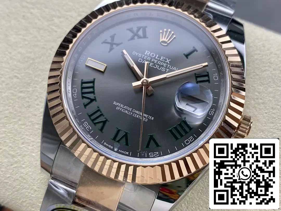 Rolex Datejust 41 126331 Cadran Wimbledon ARF Factory 1:1 Best Edition électroplaqué avec de l'or 18 carats