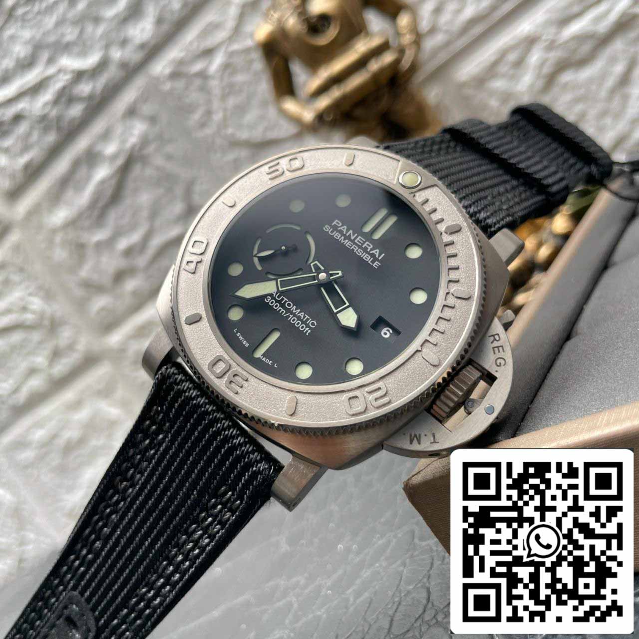 Panerai Submersible PAM00984 1:1 Best Edition VS Factory Black Dial Swiss P.9010