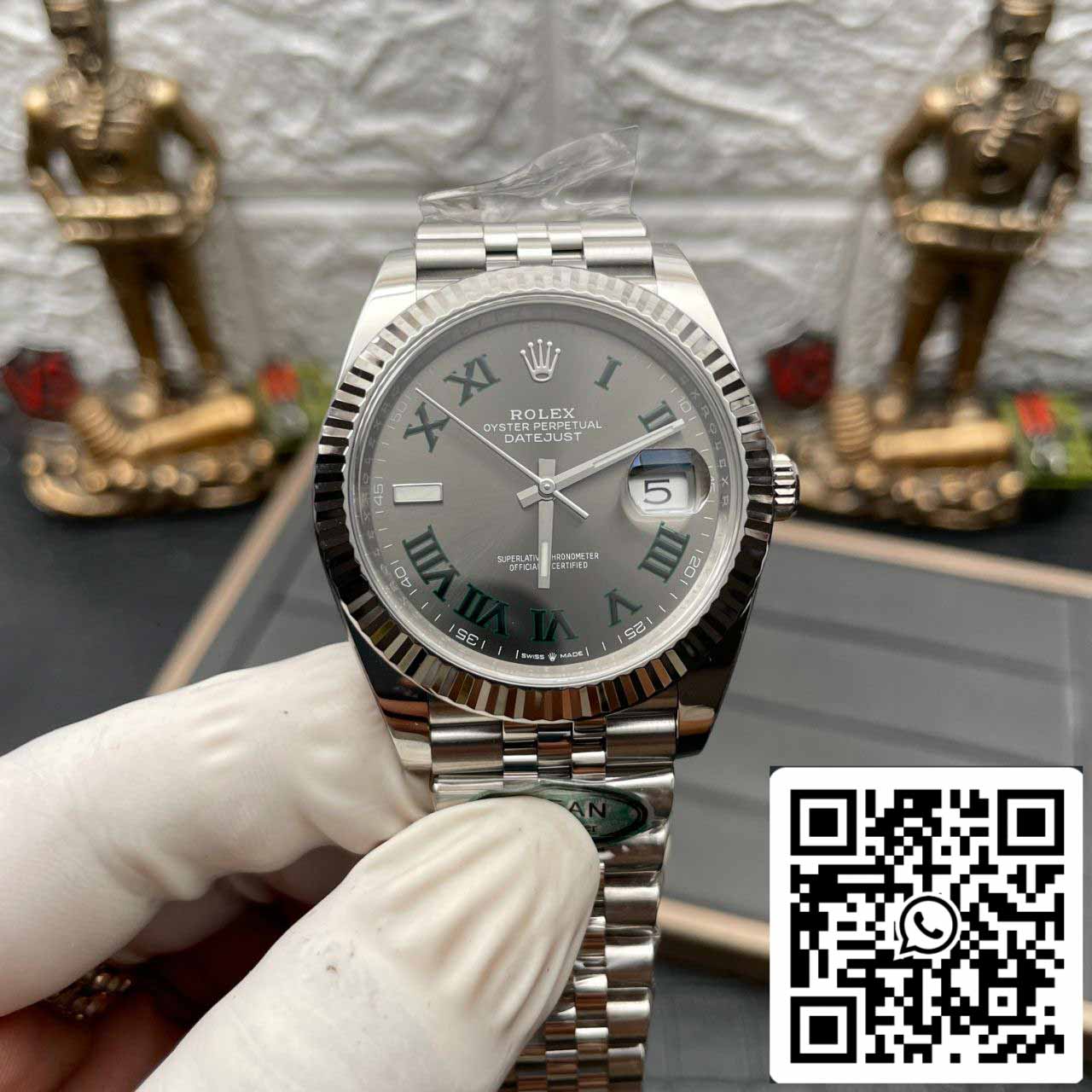 Rolex Datejust M126334-0022 1: 1 Meilleure édition Clean Factory Cadran Wimbledon gris