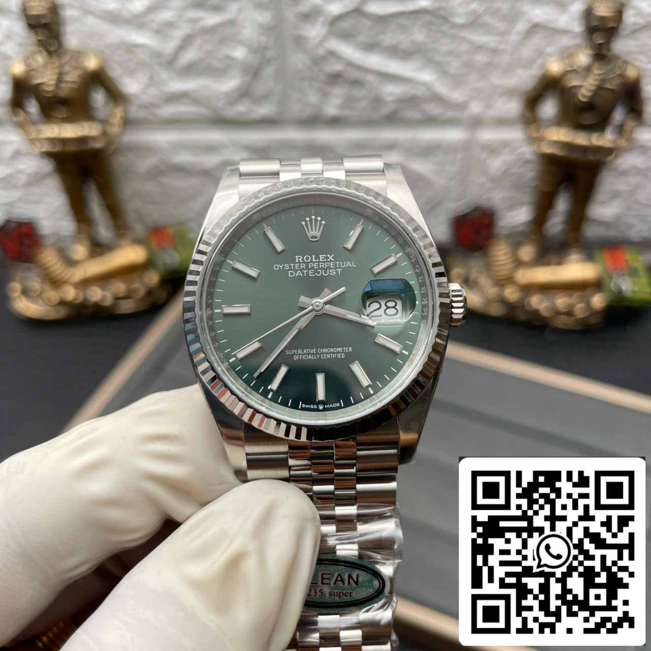 Rolex Datejust M126234-0051 36MM 1:1 Best Edition Clean Factory Green Dial