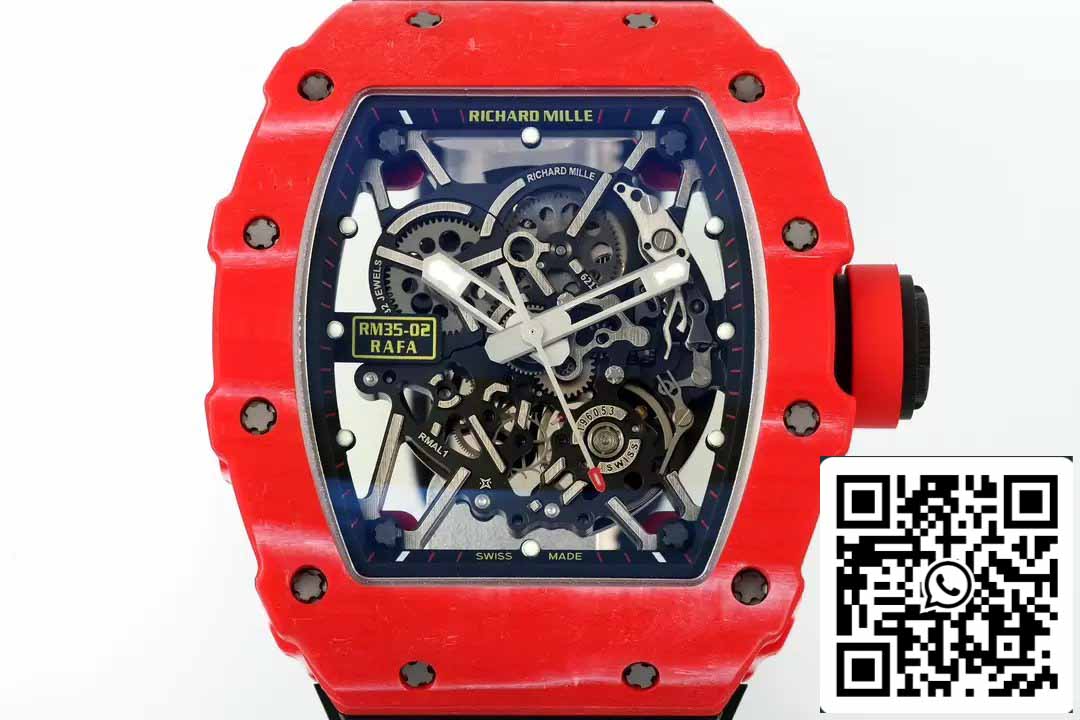 Richard Mille RM035-02 NTPT Carbon 1:1 Best Edition ZF Factory Red Demon Version Black Strap