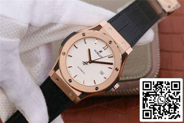 Hublot Classic Fusion 542.OX.2611.LR 1:1 Best Edition JJ Factory White Dial Rose Gold