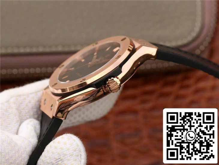 Hublot Classic Fusion 542.OX.1181.LR 1:1 Best Edition JJ Factory Black Dial Rose Gold