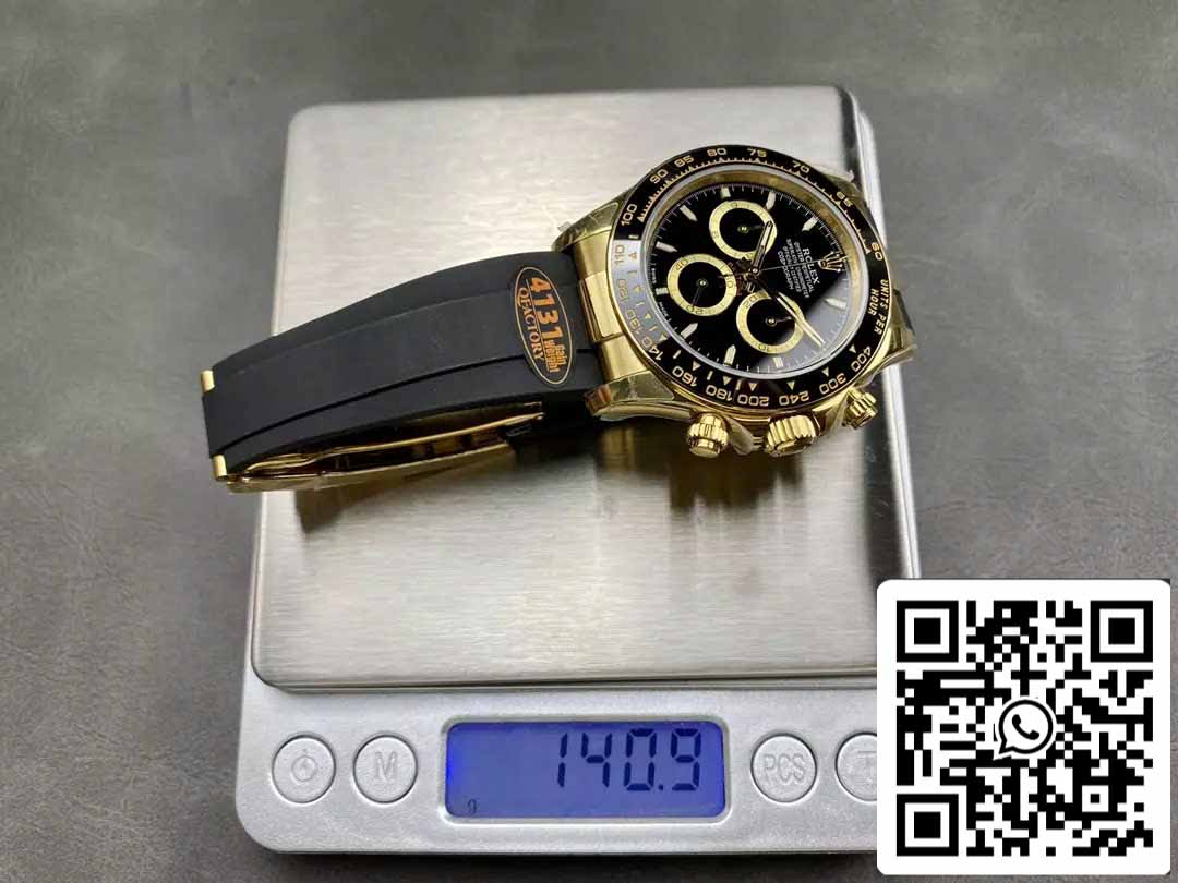 Rolex Cosmograph Daytona m126518 1:1 Best Edition QF Factory 4131 Mouvement Cadran noir et or