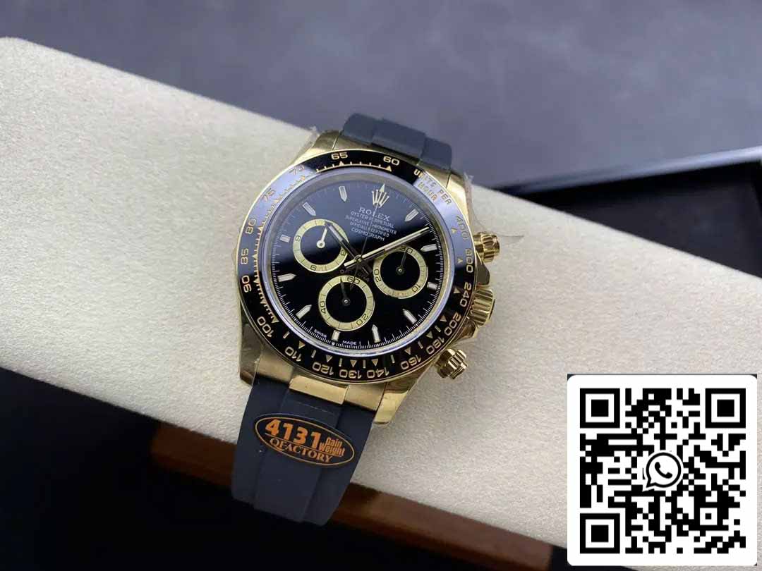 Rolex Cosmograph Daytona m126518 1:1 Best Edition QF Factory 4131 Mouvement Cadran noir et or