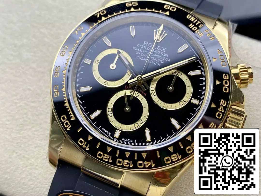 Rolex Cosmograph Daytona m126518 1:1 Best Edition QF Factory 4131 Mouvement Cadran noir et or