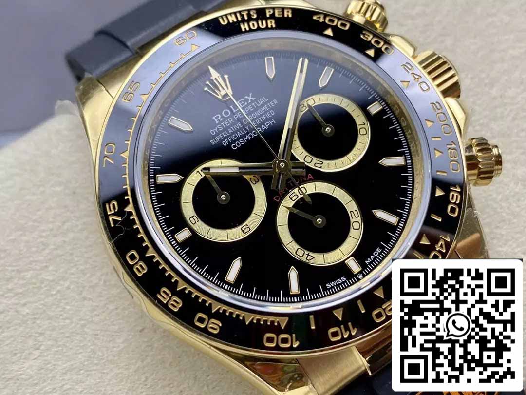 Rolex Cosmograph Daytona m126518 1:1 Best Edition QF Factory 4131 Mouvement Cadran noir et or