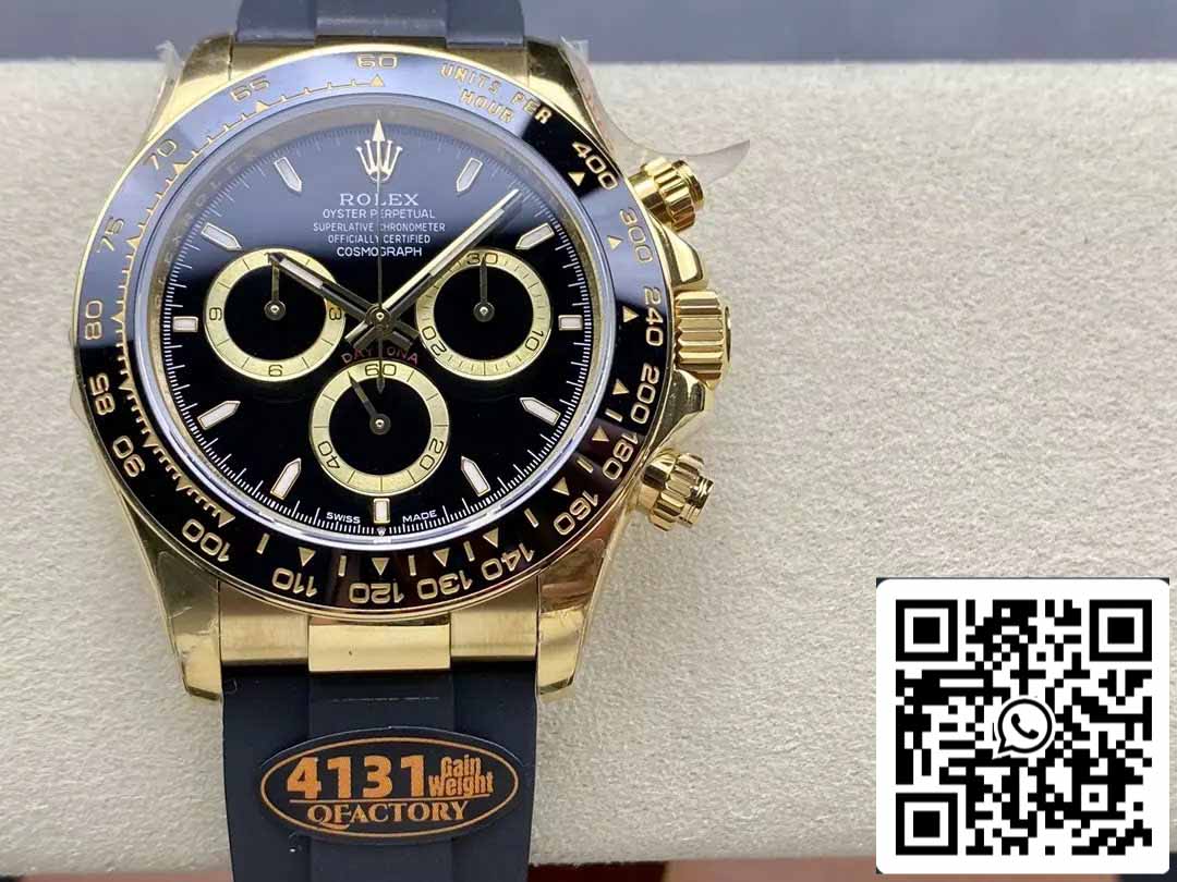 Rolex Cosmograph Daytona m126518 1:1 Best Edition QF Factory 4131 Mouvement Cadran noir et or