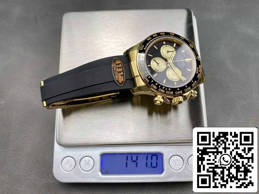 Rolex Cosmograph Daytona m126518 1:1 Best Edition Mouvement QF Factory 4131 Cadran Noir et Or Jaune