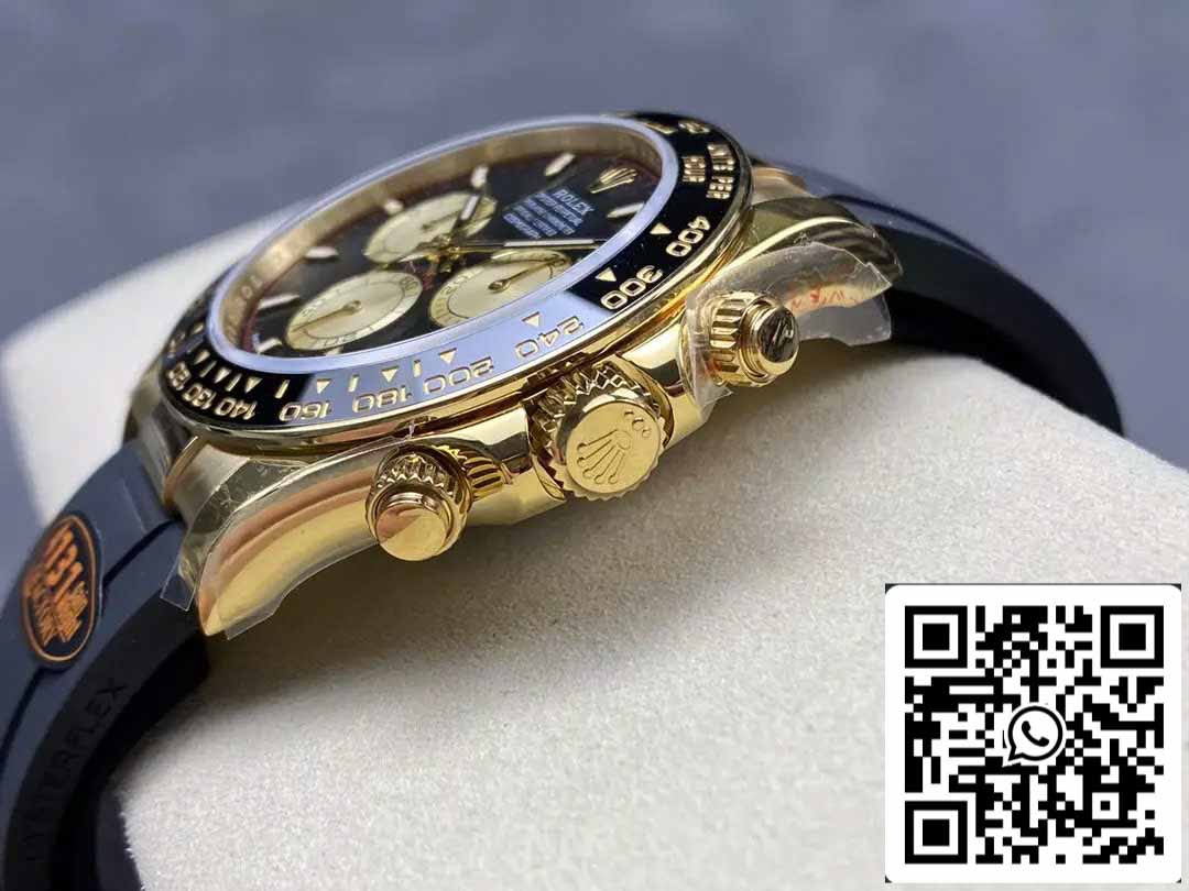 Rolex Cosmograph Daytona m126518 1:1 Best Edition Mouvement QF Factory 4131 Cadran Noir et Or Jaune