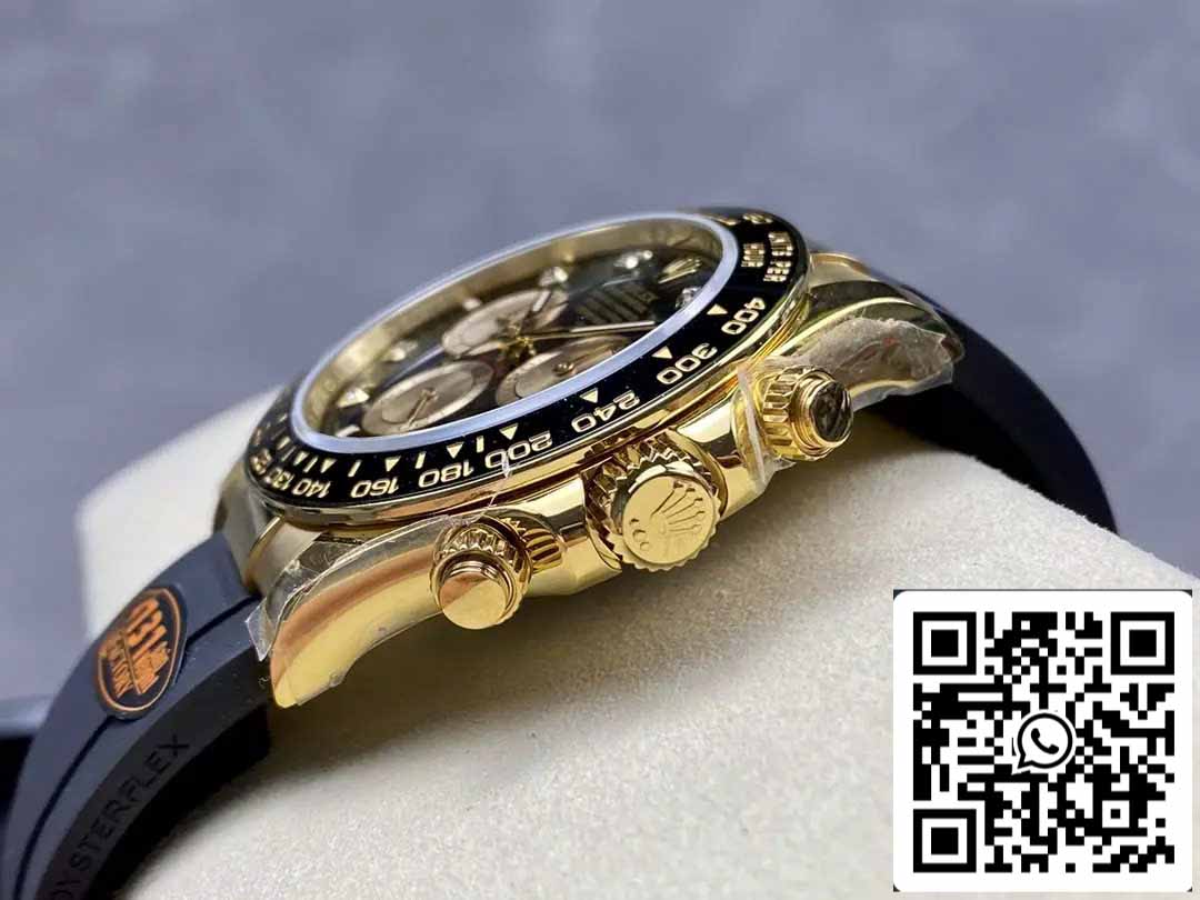 Rolex Cosmograph Daytona m126515 1:1 Best Edition Mouvement QF Factory 4131 Cadran Noir et Or Rose