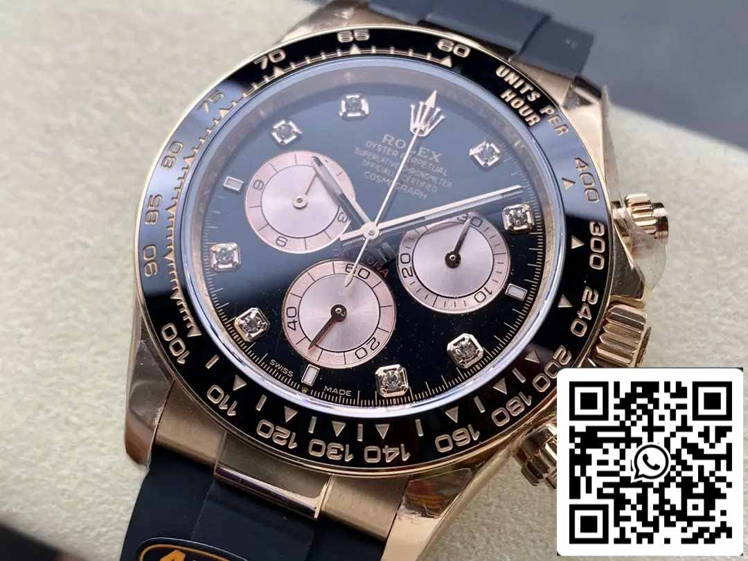 Rolex Cosmograph Daytona m126515LN 1:1 Meilleure édition QF Mouvement d'usine 4131 Cadran noir Or rose