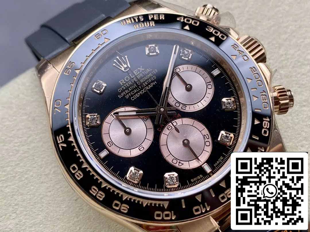 Rolex Cosmograph Daytona m126515LN 1:1 Meilleure édition QF Mouvement d'usine 4131 Cadran noir Or rose