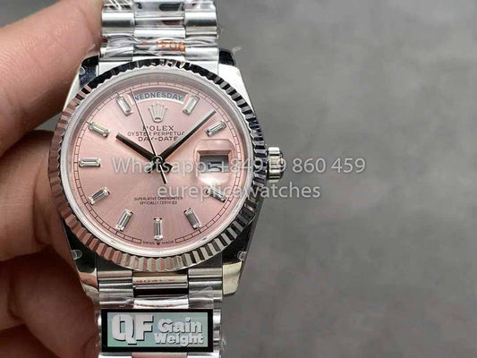 Rolex Day Date 128236 QF Factory 1:1 Best Clone Pink Diamond Dial