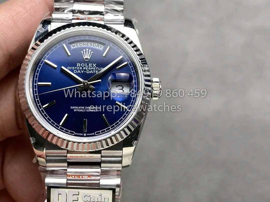 Rolex Day Date M128239 QF Factory 1:1 Best Clone Blue Index Dial