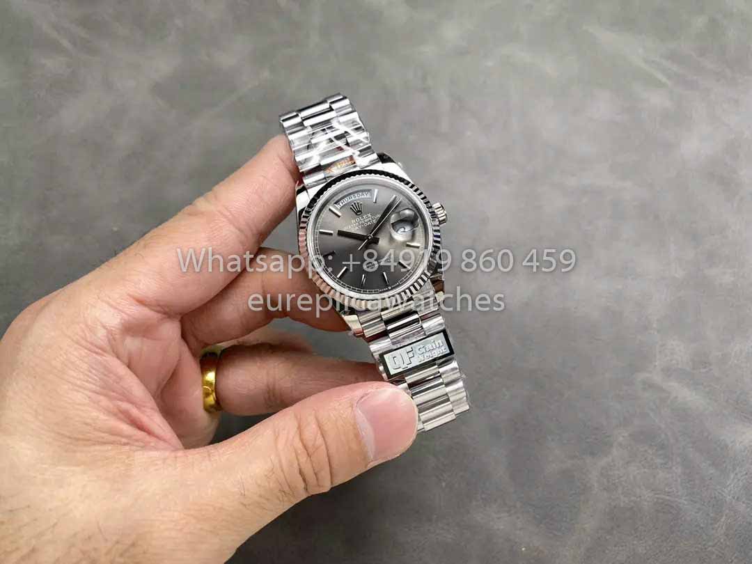 Rolex Day Date M128236 QF Factory 1:1 Best Clone Grey Index Dial