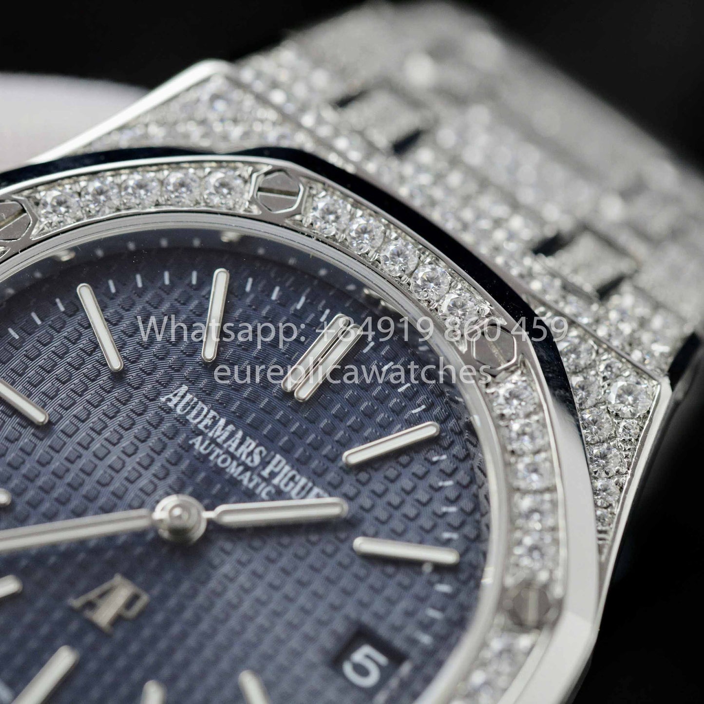 Audemars Piguet Royal Oak 15202ST.OO.1240ST.01 Custom Moissanite Diamonds 1:1 Best Clone