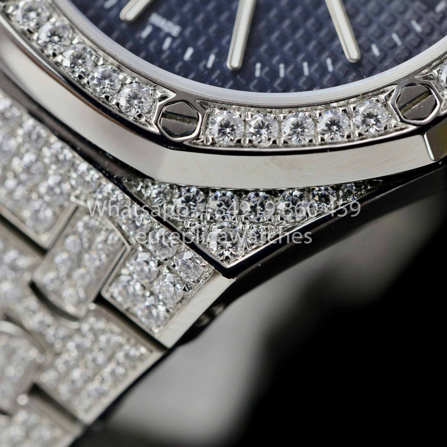 Audemars Piguet Royal Oak 15202ST.OO.1240ST.01 Custom Moissanite Diamonds 1:1 Best Clone