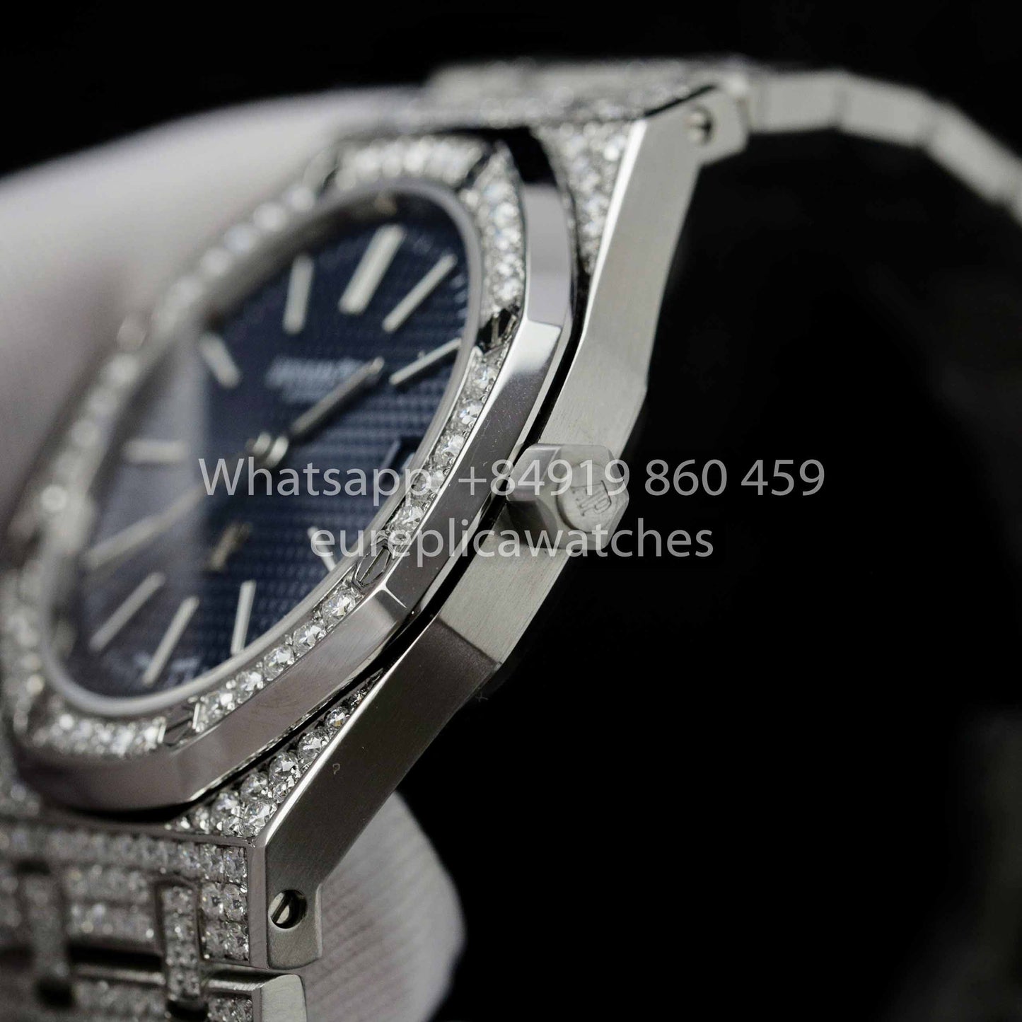 Audemars Piguet Royal Oak 15202ST.OO.1240ST.01 Custom Moissanite Diamonds 1:1 Best Clone