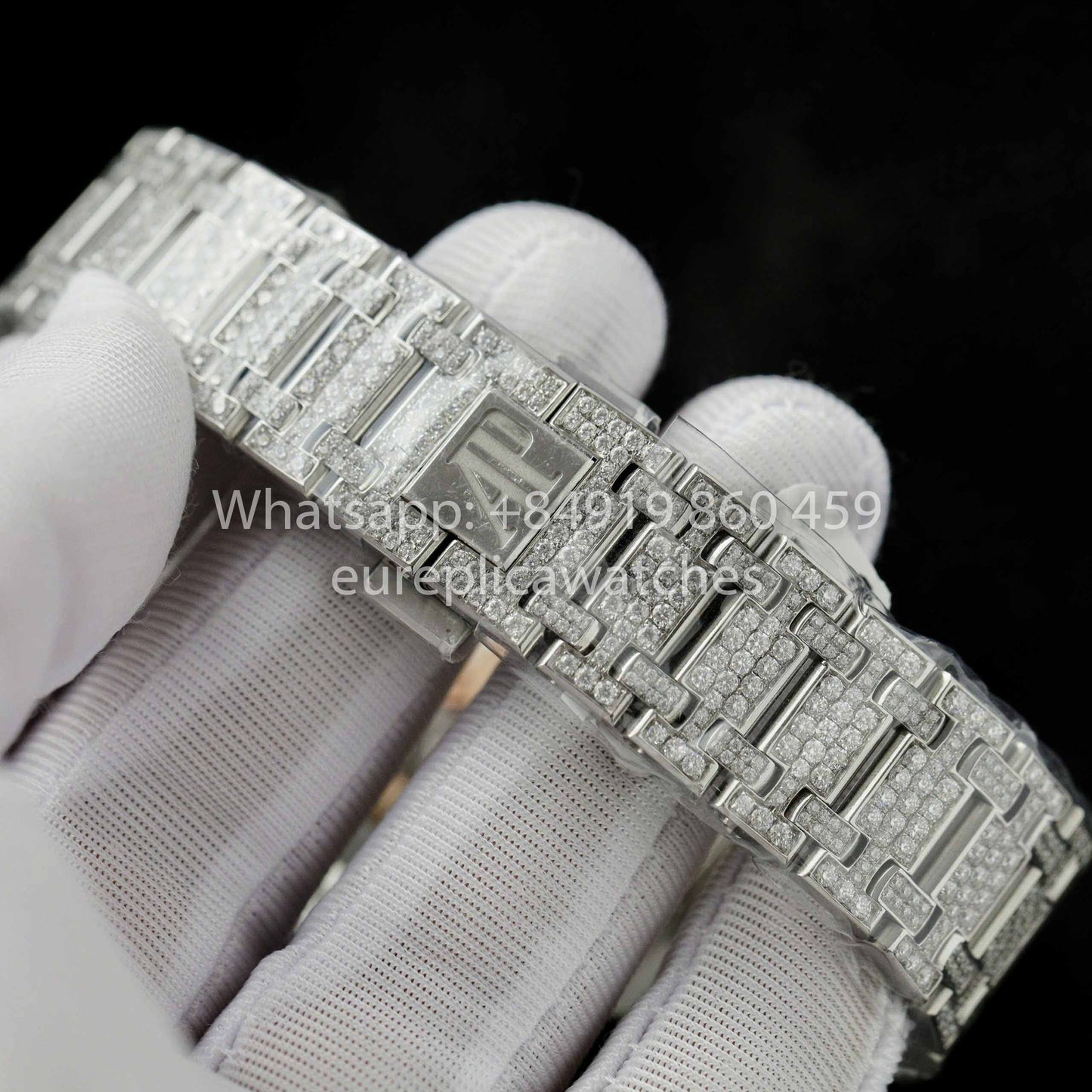 Audemars Piguet Royal Oak 15202ST.OO.1240ST.01 Custom Moissanite Diamonds 1:1 Best Clone