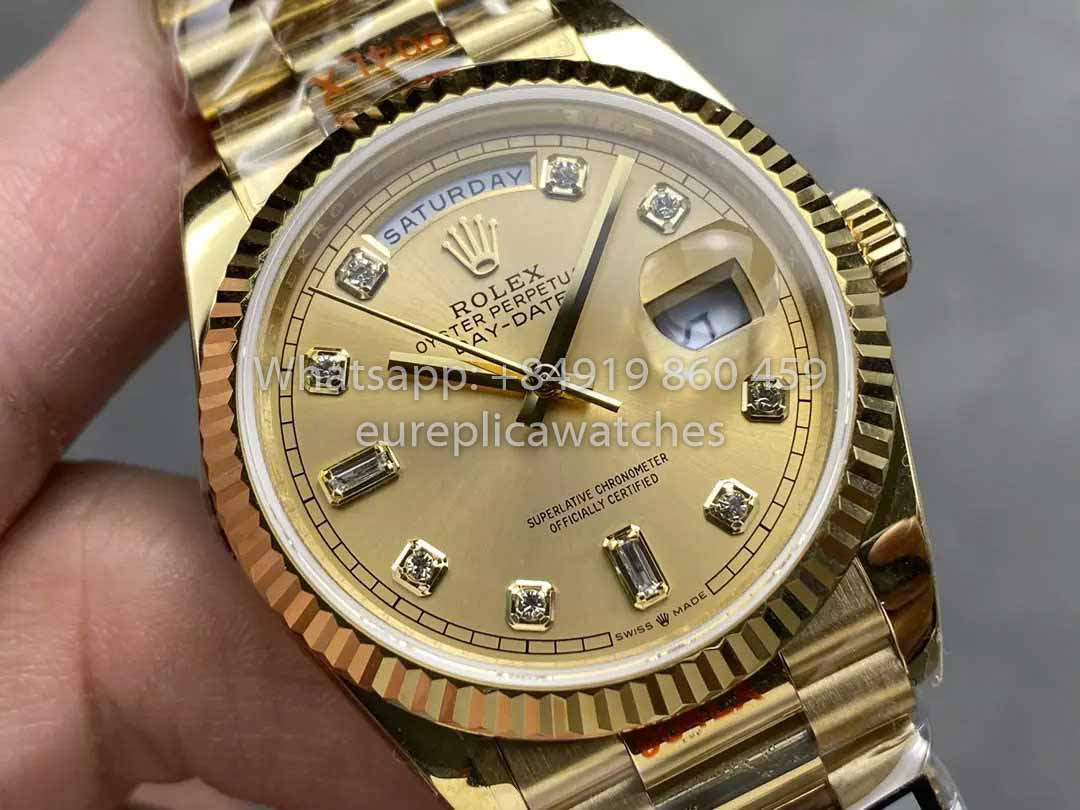 Rolex Day Date M128238-0008 - 128238-0008 Diamond Dial QF Factory 1:1 Best Clone 36mm