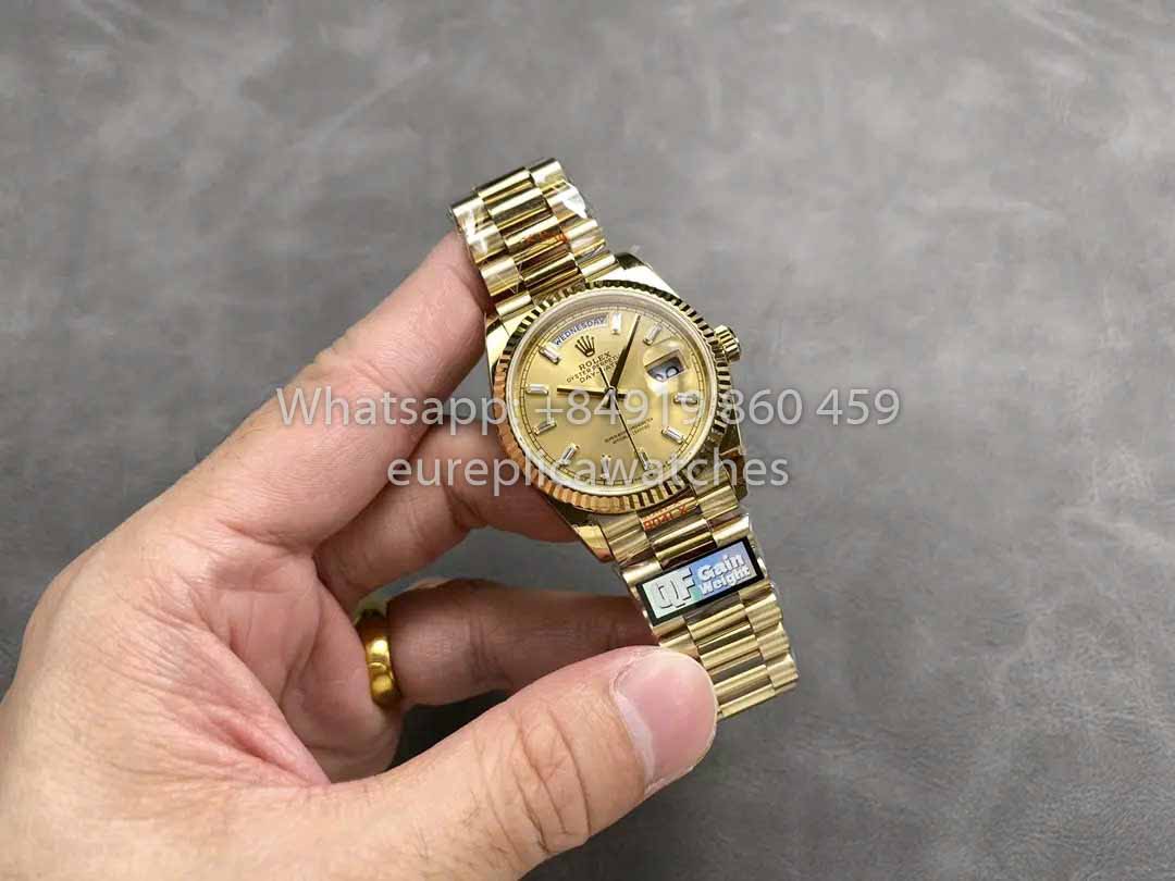 Rolex Day Date M128238 Yellow Gold Diamond Dial QF Factory 1:1 Best Clone 36mm