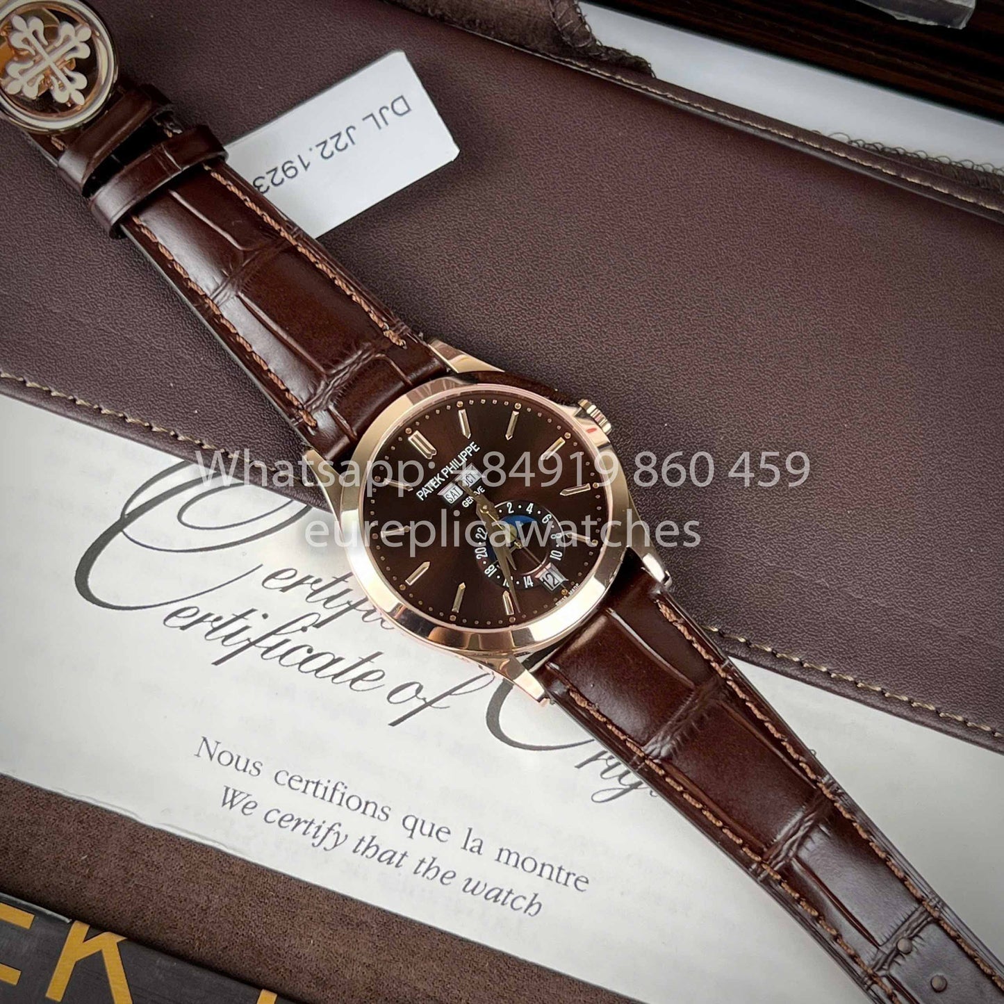 Patek Philippe Complications Annual Calendar 38.5mm Rose Gold 5396R Brown Dial 1:1 Best Clone