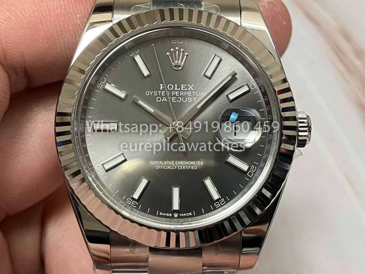 Rolex Datejust M126334-0013 1:1 Best Edition Clean Factory Grey Dial