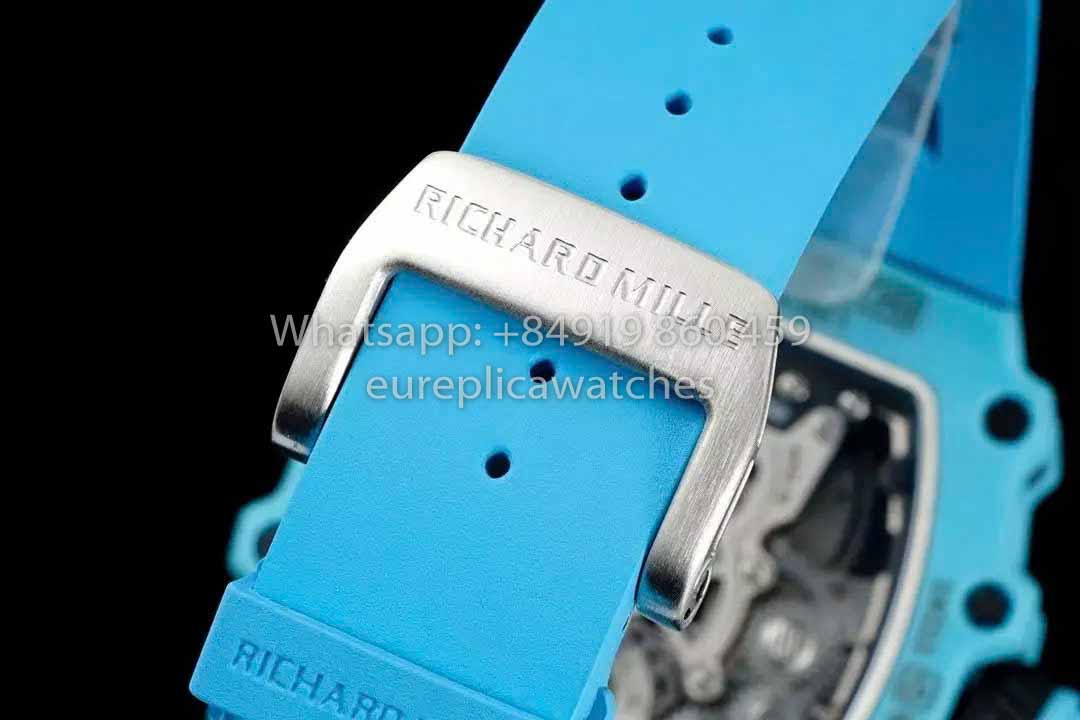 Richard Mille RM21-01  Blue Tiffany Tourbillon Watch 1:1 best Clone RM Factory