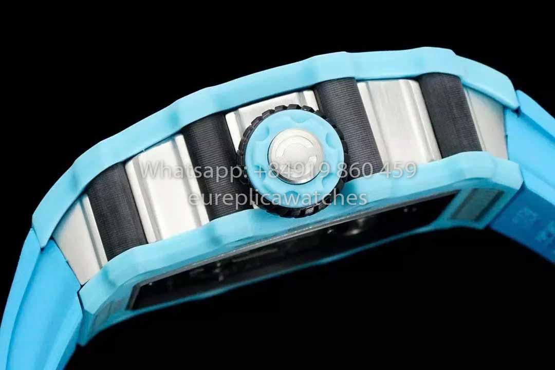 Richard Mille RM21-01  Blue Tiffany Tourbillon Watch 1:1 best Clone RM Factory