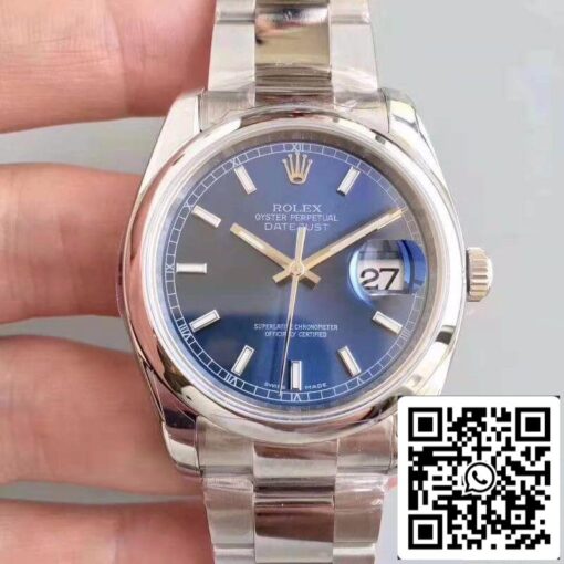 Rolex Datejust II 36mm 116200 AR Factory Blue Dial 1:1 Best Edition Swiss ETA3135 - Image 2