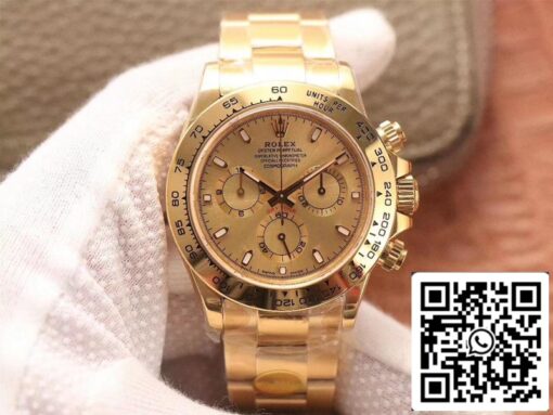 Rolex Daytona Cosmograph M116508-0003 1:1 Best Edition Noob Factory Gold Dial Swiss ETA4130