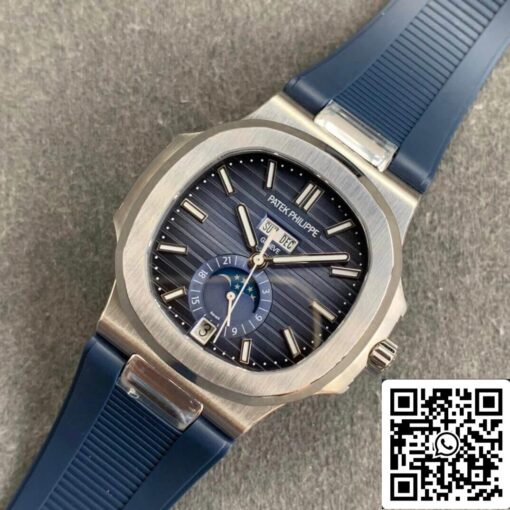 Patek Philippe Nautilus 5726 1:1 Best Edition GR Factory V2 Blue Rubber Strap – Image 2