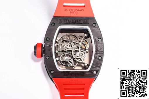 Richard Mille RM055 NTPT 1:1 Best Edition BBR Factory Carbon Fiber Red Strap - Image 2