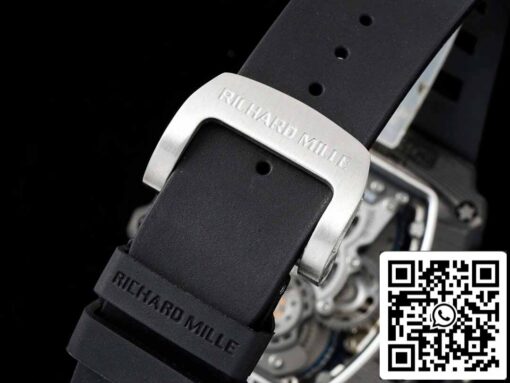 Richard Mille RM21-01 1:1 Best Edition RM Factory Tourbillon Skeleton Dial Black Strap - Imagen 2